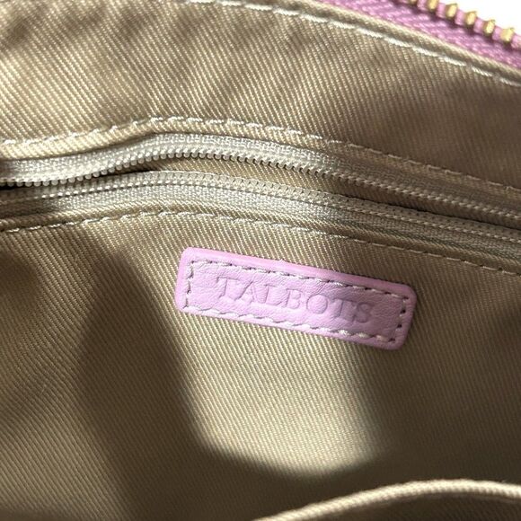 Talbots Purple Leather Clutch Wristlet Wallet Cellphone NWT - Picture 9 of 9